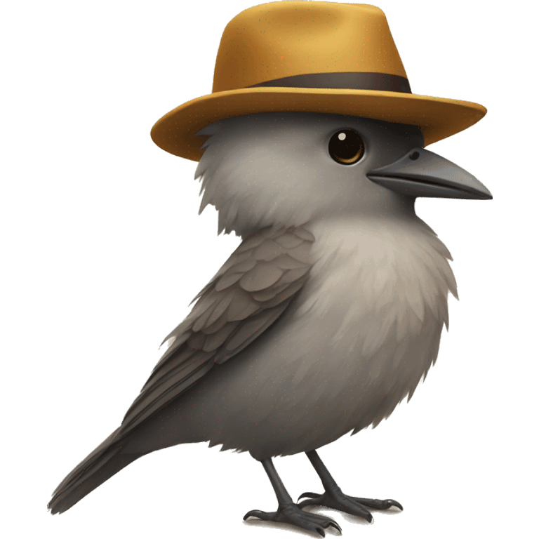 Bird with a hat emoji