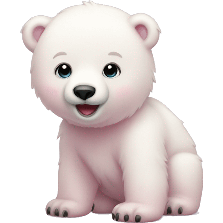 Pink baby polar bear  emoji