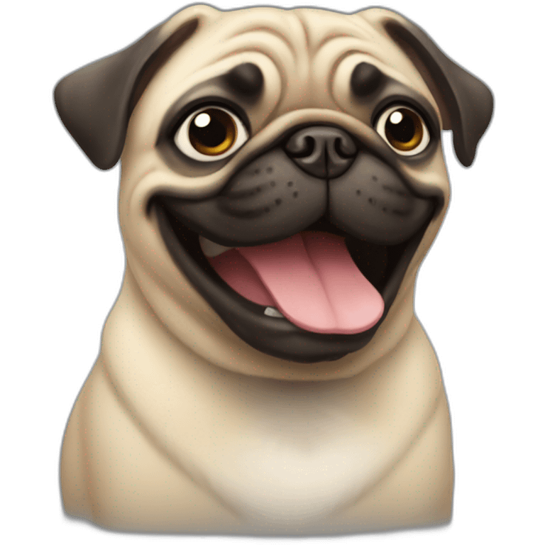 Pug smile  emoji