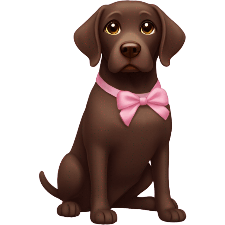 Chocolate lab wearing tutu emoji