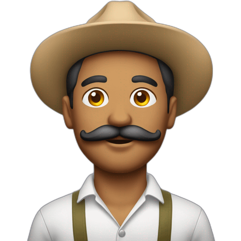  Cuban Man with mustache strenuously carrying balls emoji