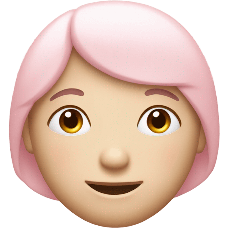 pastel pink calm emoji face  emoji