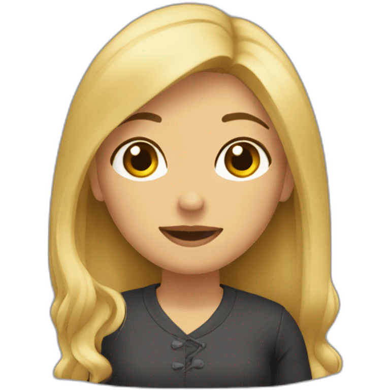 rubia carcajadas emoji