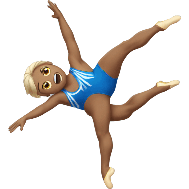 Gymnast falling emoji