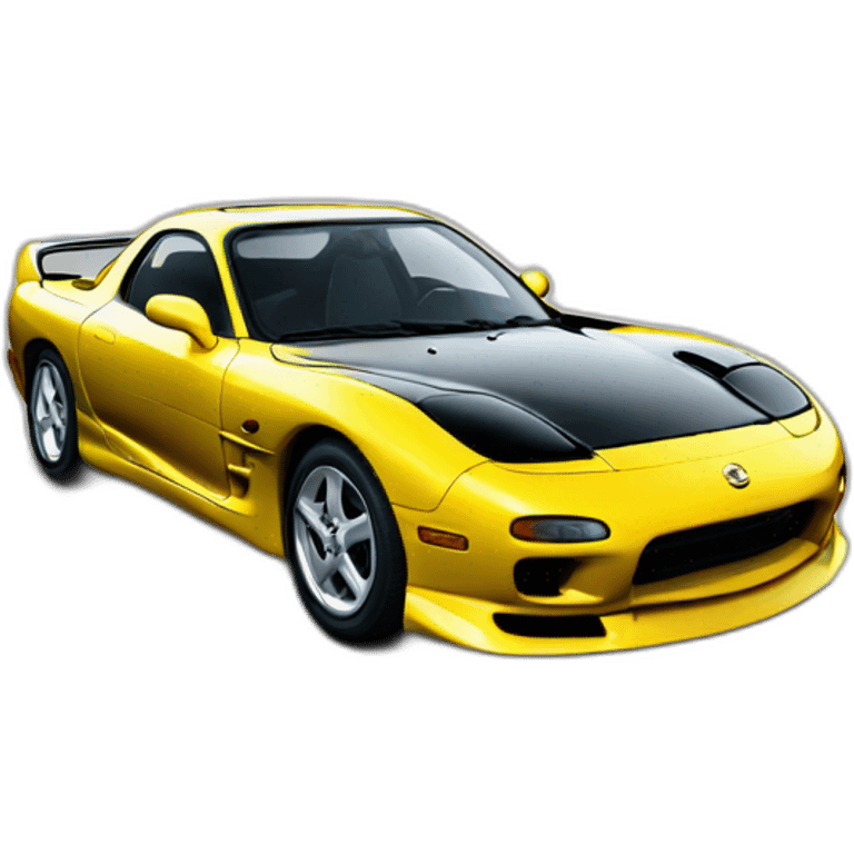 Yellow mazda rx-7 fd emoji