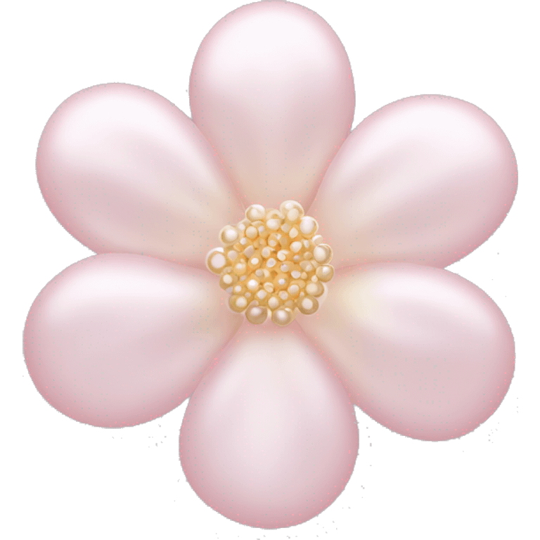 Pearl light pink flower emoji