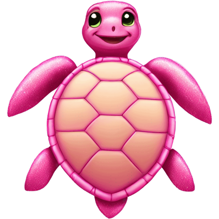 Pink full body turtle with glitter  emoji