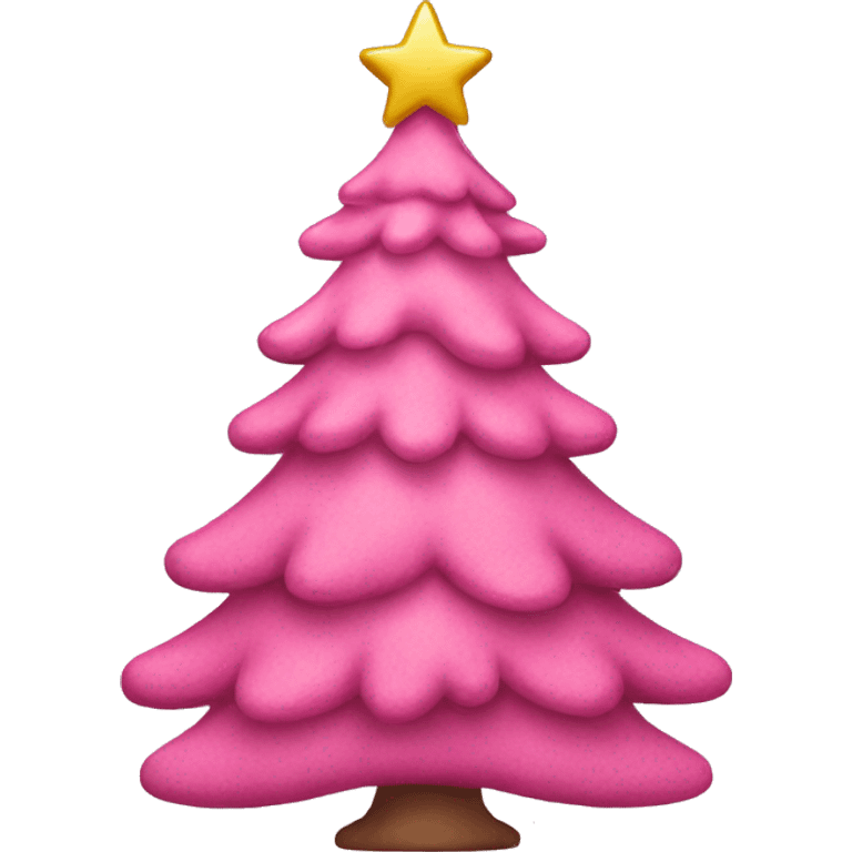 Pink Christmas tree  emoji