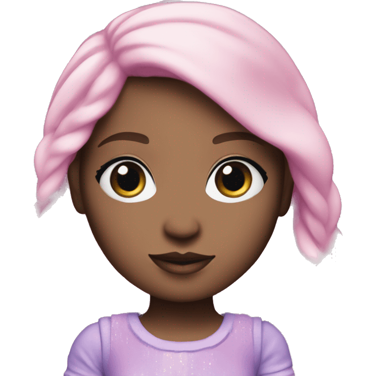 pastel pink and purple aurora doll emoji