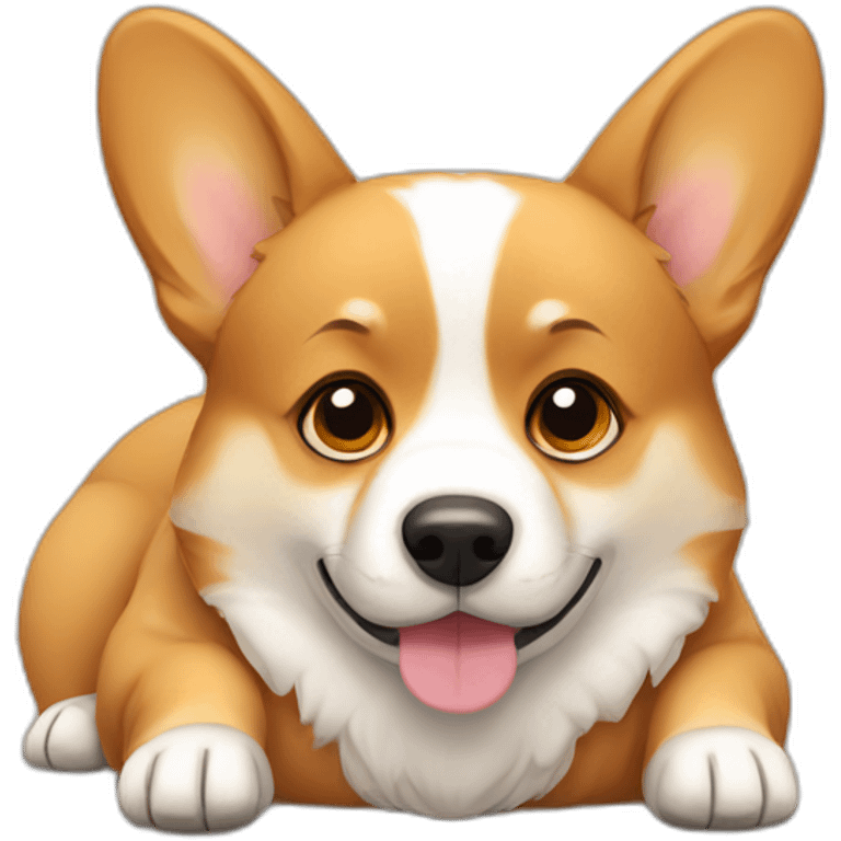 Tired corgi emoji