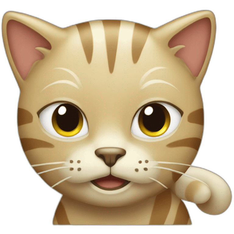 Cleaning cat emoji