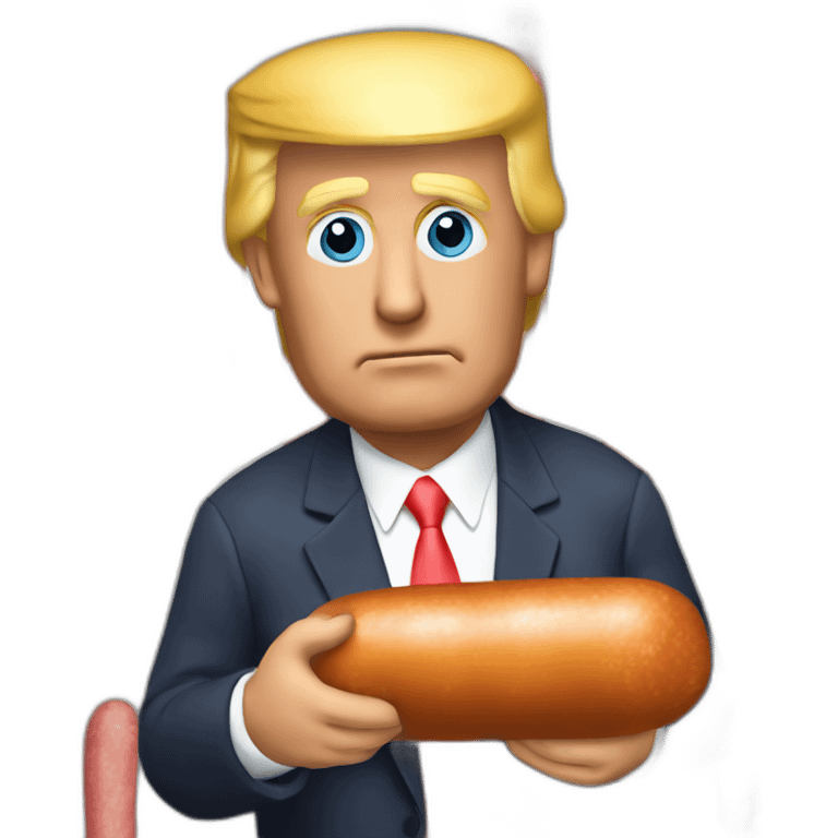 trump-holding-his-sausage emoji