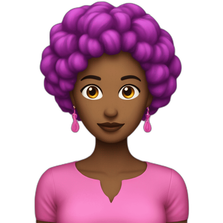 mujer-pelo-negro-y-dos-esferas-de-lana-rosa-y-lila emoji