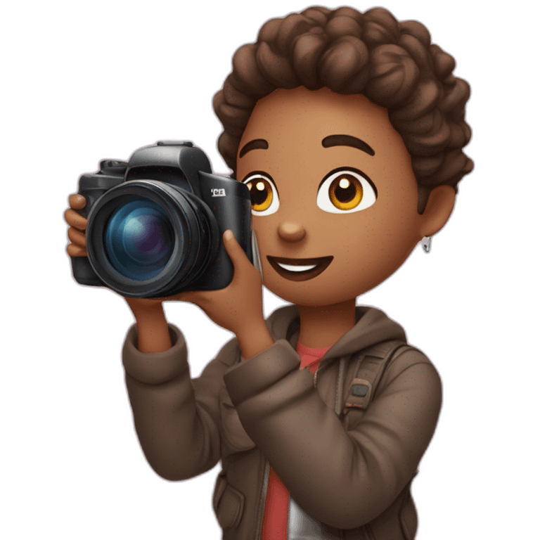 average instagram influencer with camera in hand  emoji