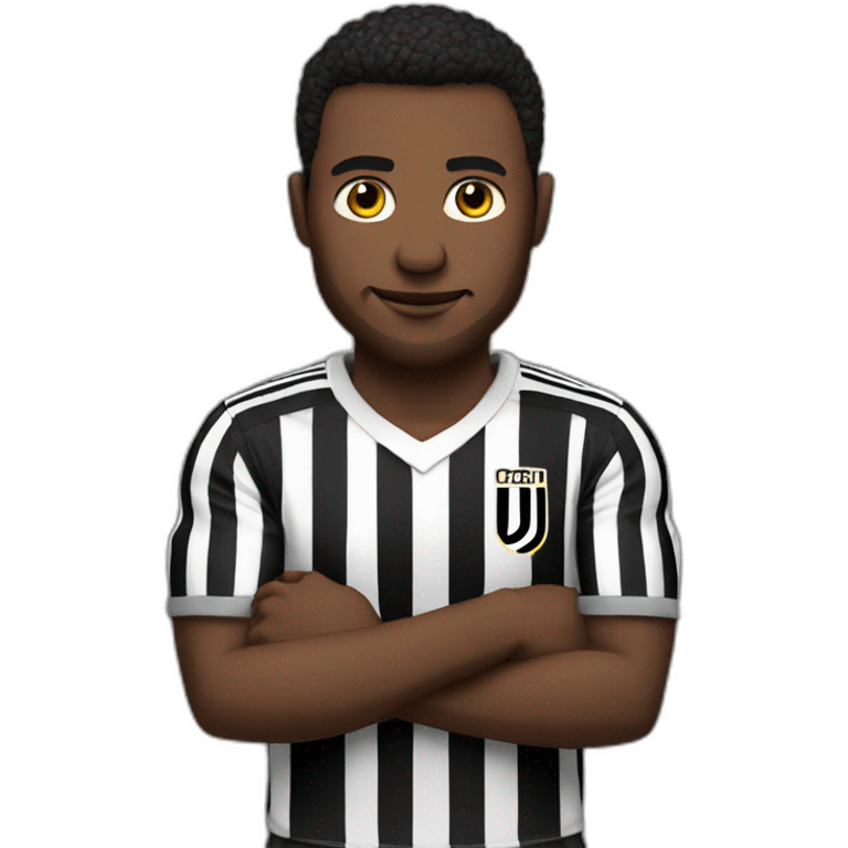 guy with juventus shirt handcuffed from front emoji