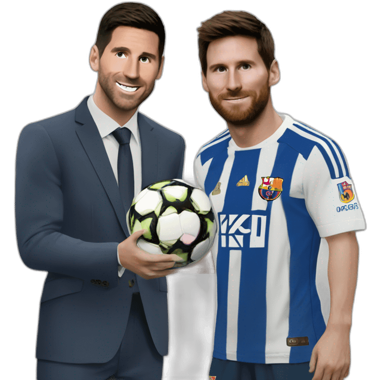 Christiano Renaldo qui met une gifle à Léo Messi emoji