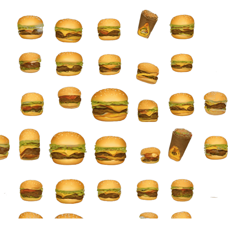 burger eating a burger emoji