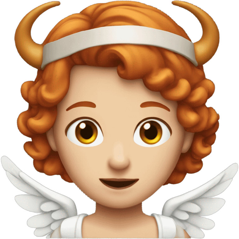 Redhead angel with horns emoji