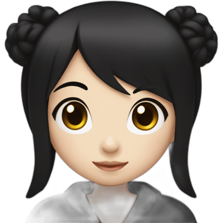 kuromi asian girl with black hair emoji