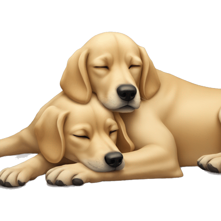 dog with collar indoors sleeping with a blond girl  emoji