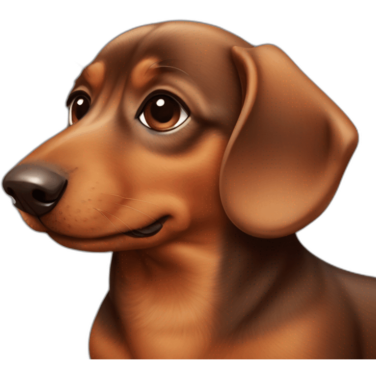 brown fat baby Dachshund emoji