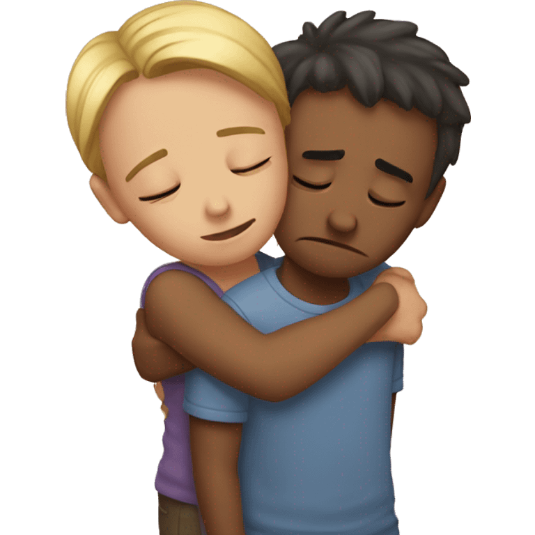 Sad hugs  emoji