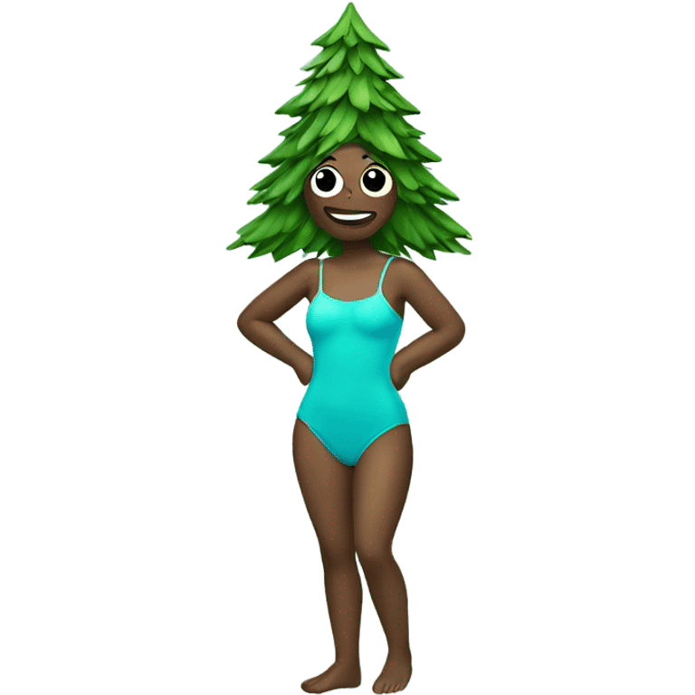 Christmas tree in a swimming suit  emoji