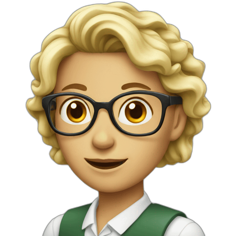 Horse professor woman emoji