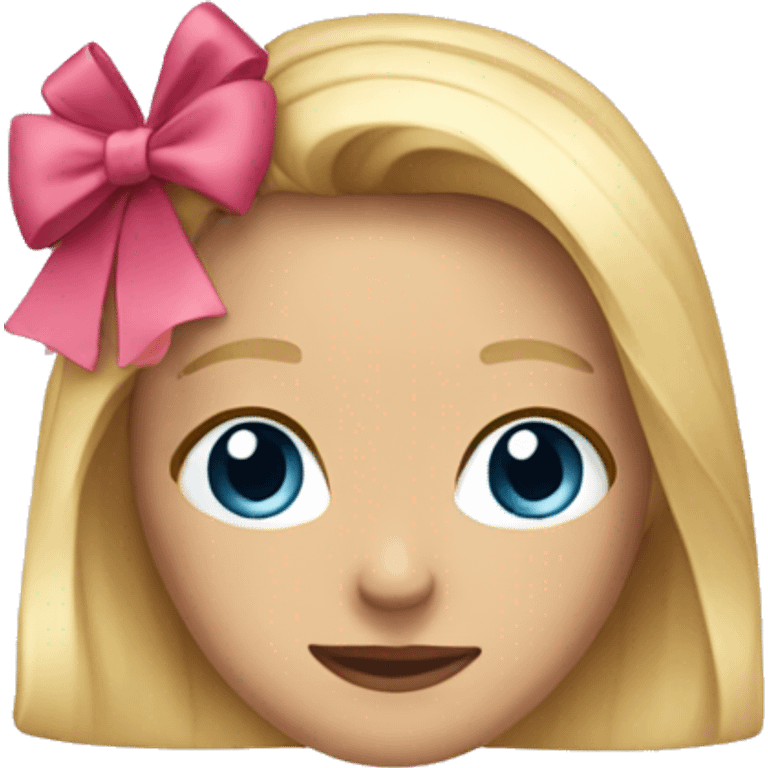 A blonde with a bow emoji