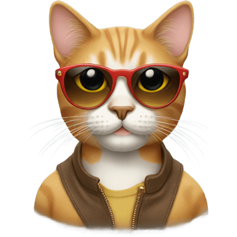 Cat with sunglasses emoji