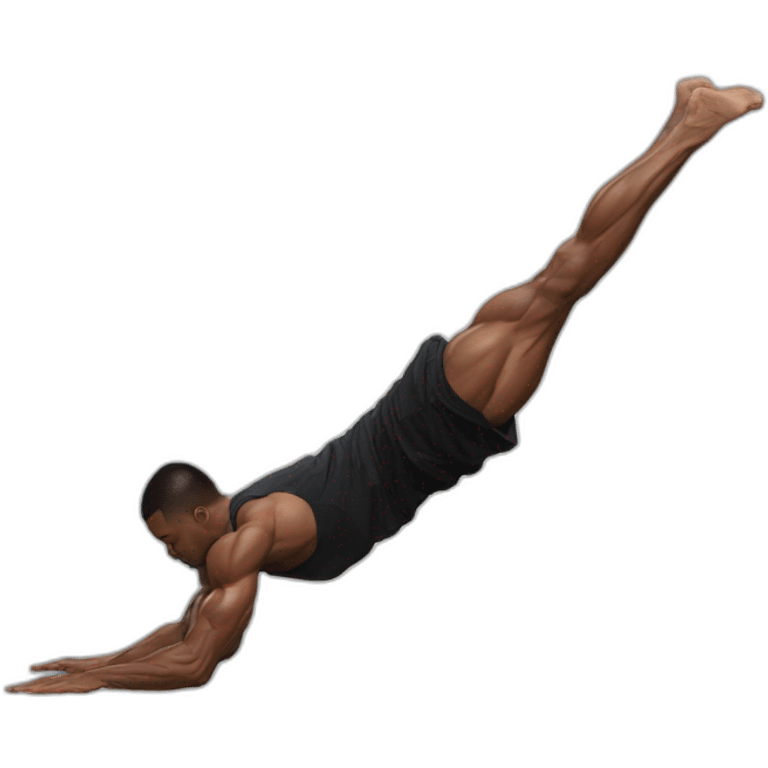 Full planche, planche, calisthenics, male, sideshot emoji