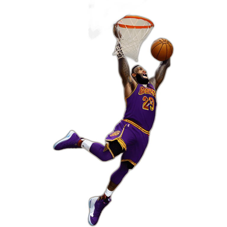 Lebron james dunking emoji