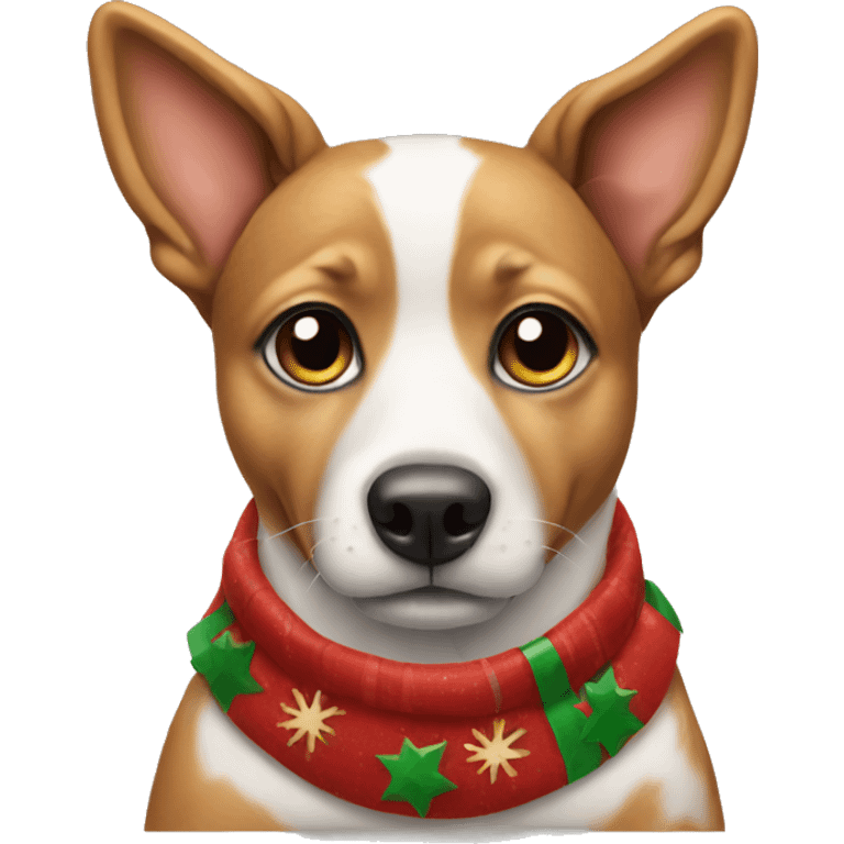 Dog wearing Christmas clothes  emoji