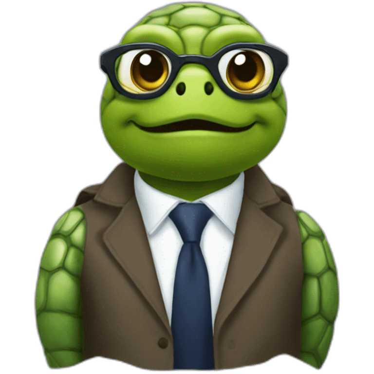 François Hollande wearing turtle disguise emoji