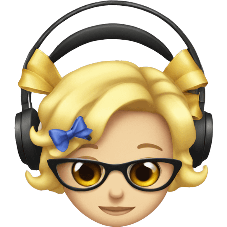 coquette ribbon headphone emoji