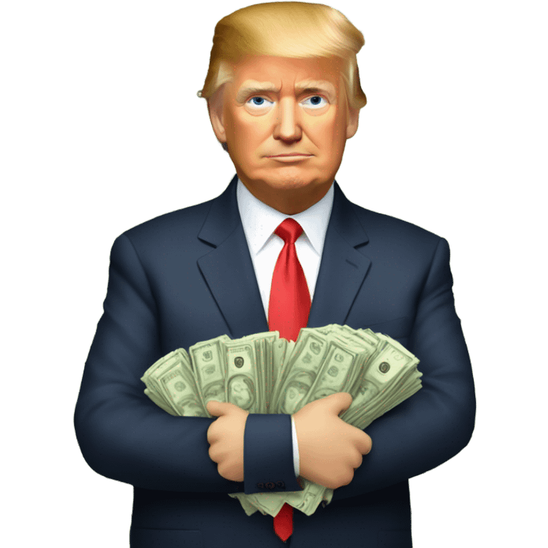 Donald trump with money emoji