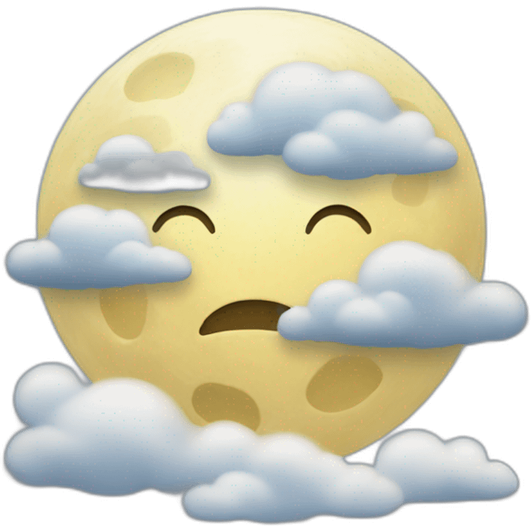 Moon in cloud emoji