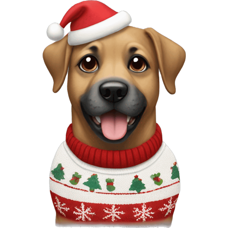 dog with a christmas jumper on  emoji