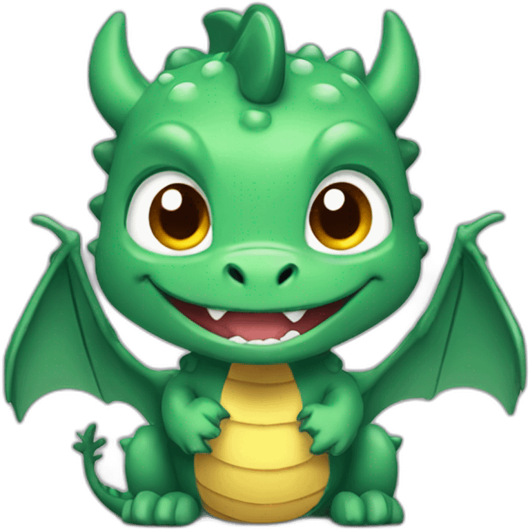 dragon cute dumbbel emoji