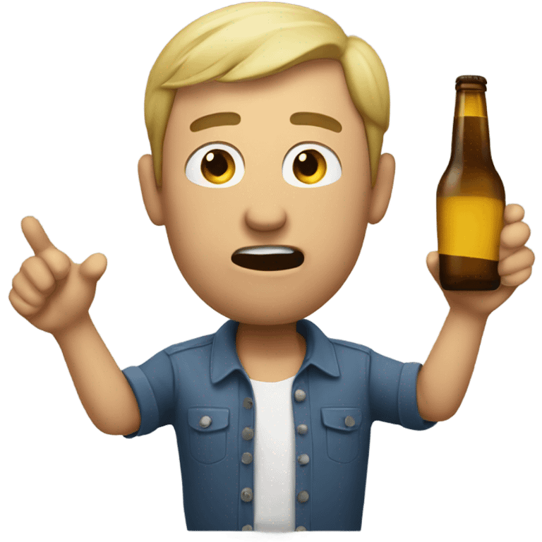 Drunk man talking and talking  emoji