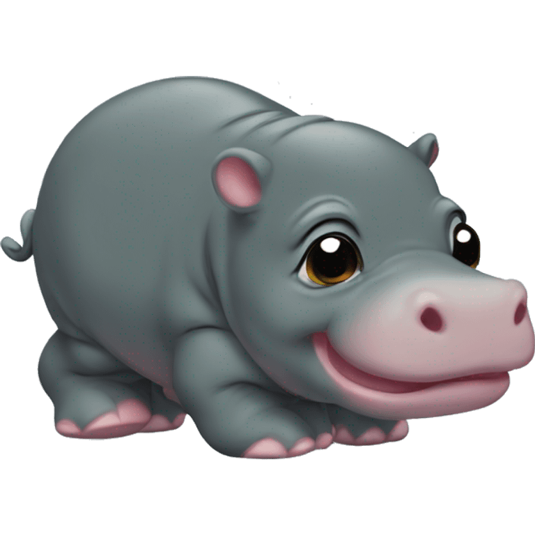 baby pygmy hippo mad emoji