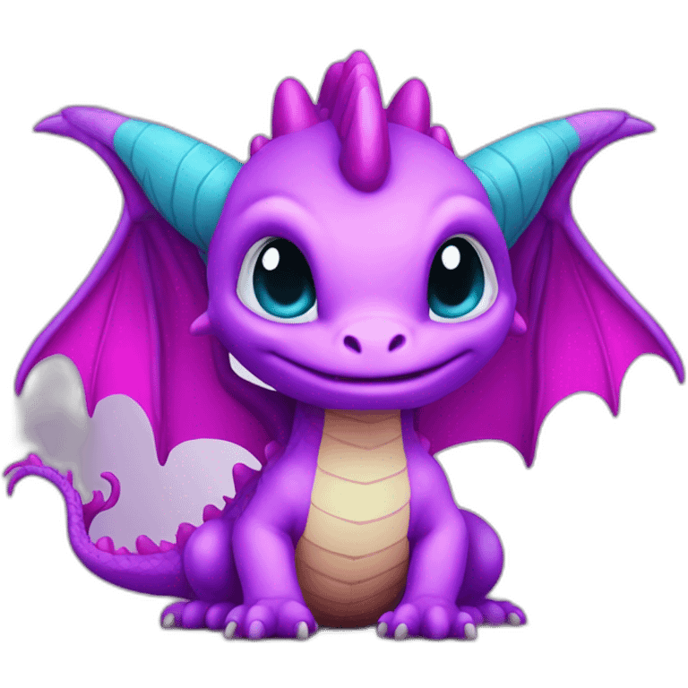 cyan and magenta baby dragon emoji