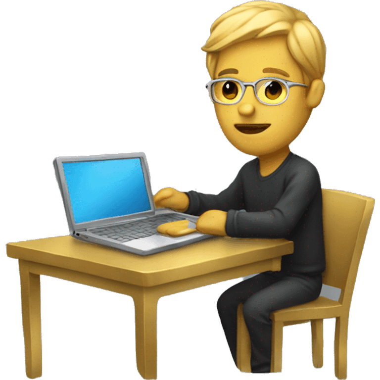 golden programmer with the laptop emoji