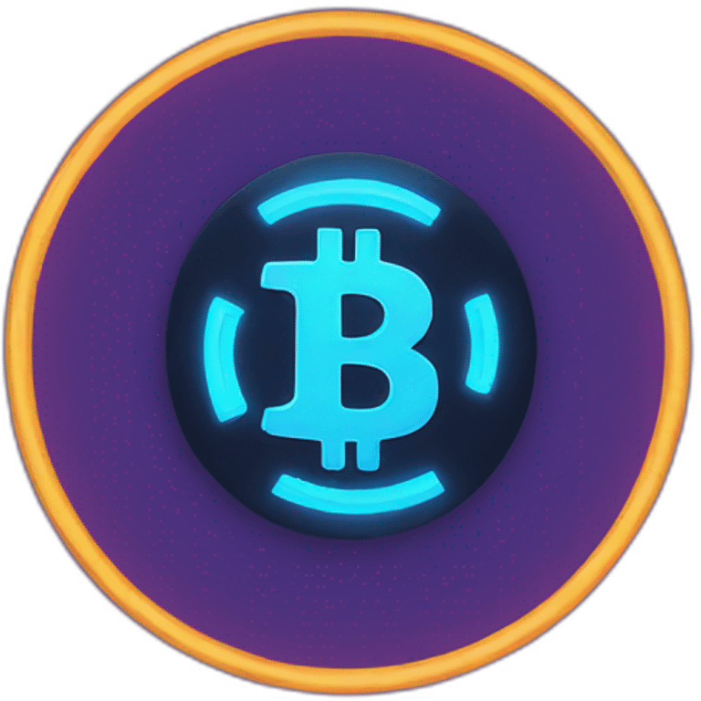 neon bitcoin emoji