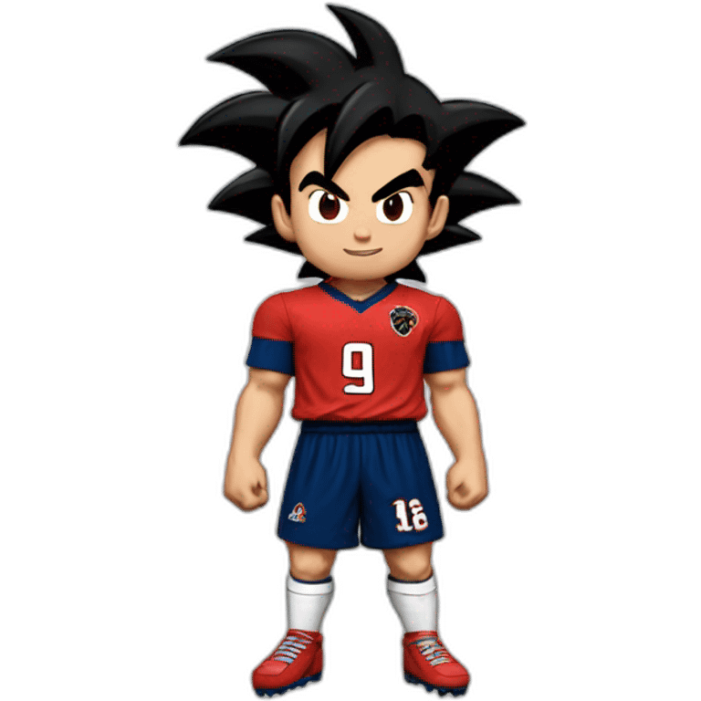 goku using a shirt of flamengo's (football team) emoji