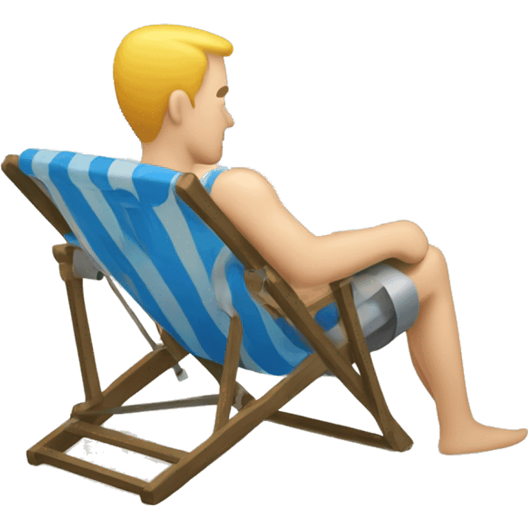 white guy gaming beach chair emoji