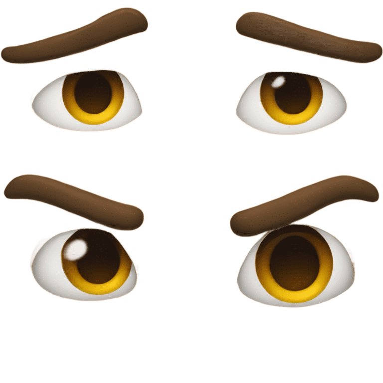 Eyes by side judging serious expression on emoji emoji