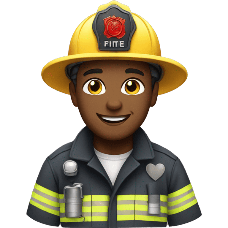 Firefighter in love emoji