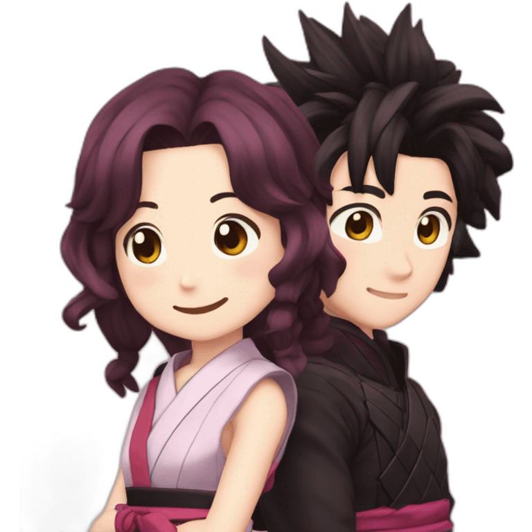 Nezuko et tanjiro emoji