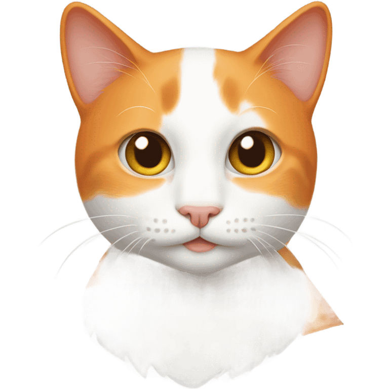 Orange white cat emoji